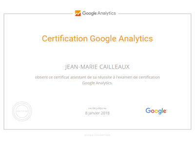 Certification Google Analytics